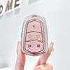 Car For Cadillac ATS CT6 CTS DTS XT5 Escalade ESV SRX STS XTS 28T ELR 4 5 Button Key Case Cover Fob Keychain Crystal Pink TPU