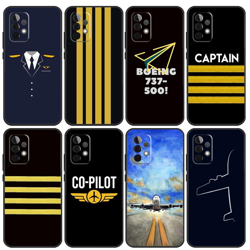 Airplane Pilot Epaulette For Samsung Galaxy A52S A04S A12 A22 A32 A52 A13 A23 A33 A53 A73 A50 A71 A51 Phone Case