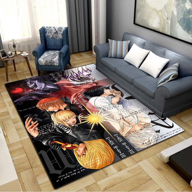 Anime Death Note Carpet Rug for Living Room Bedroom Home Sofa Decoration, Kids play Non-slip Floor Mat