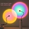 Sunset Photography Light USB Rainbo LED Light Mobile Phone Self  Neon Night Light Projector Photography Wall Atmosphere Light