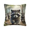 Funny Raccoon Throw Pillow Case cm Sofa Cushion Cover Velvet Polyester Pillowcase Doublesided Printing