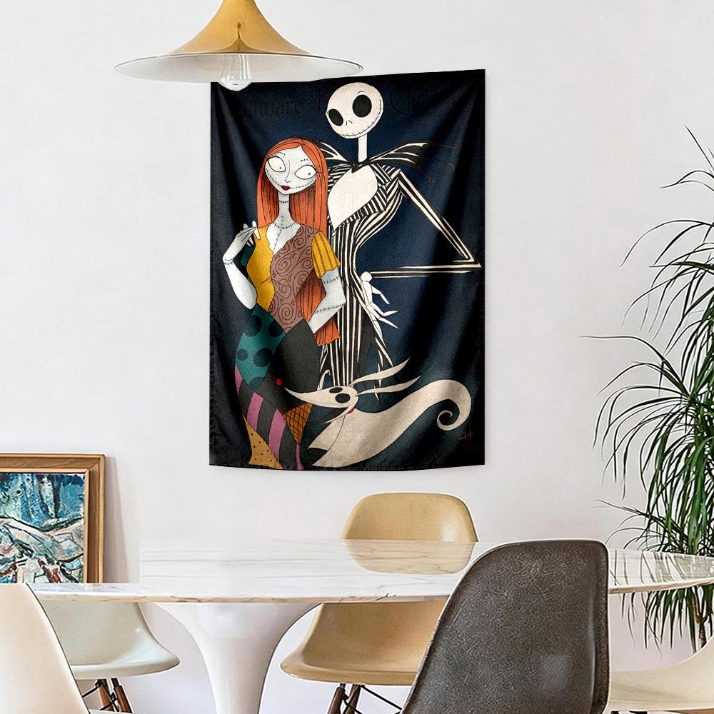 Christmas Nightmare Wall Decor Tapestry Art For Pet Memorial Birthdaywedding Party Backdrop Family Gift