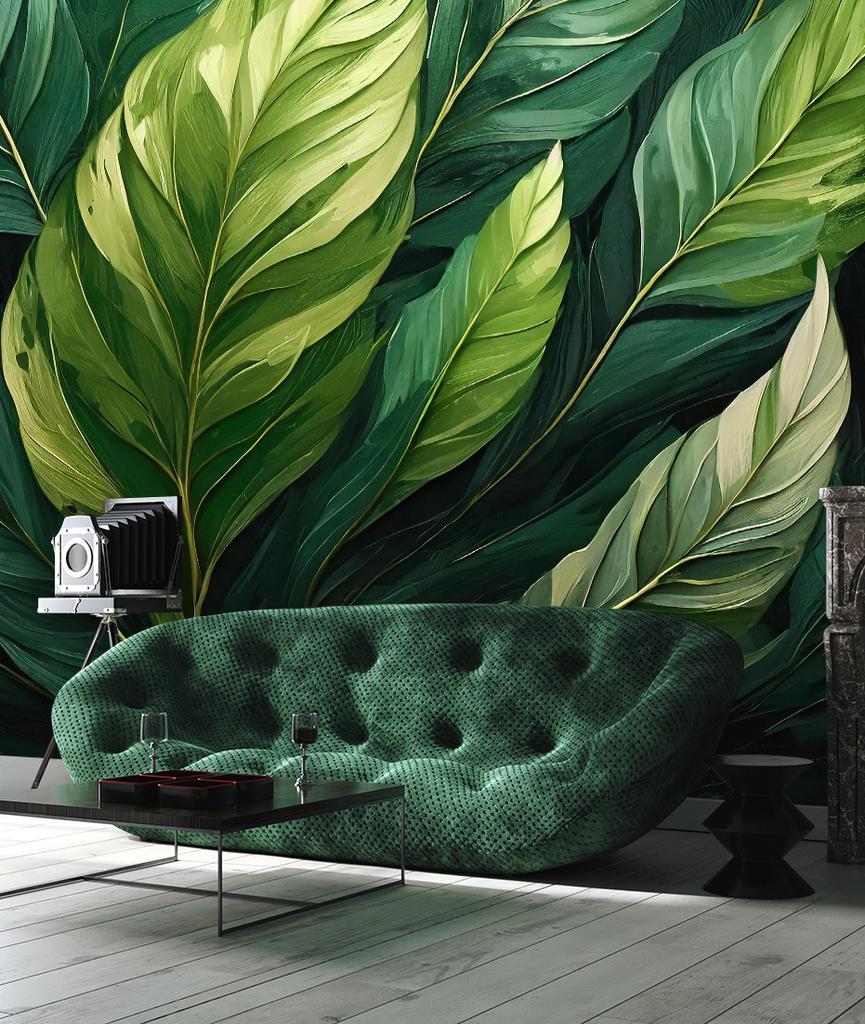 Wallpaper Green leaves