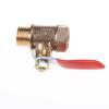 1/4'' M/F Full Port Inline Brass Water Air Gas Fuel Line Shut-Off Ball Valve