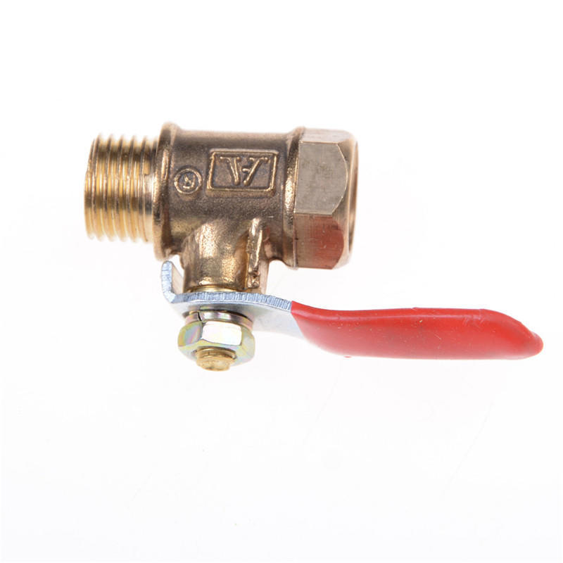 1/4'' M/F Full Port Inline Brass Water Air Gas Fuel Line Shut-Off Ball Valve