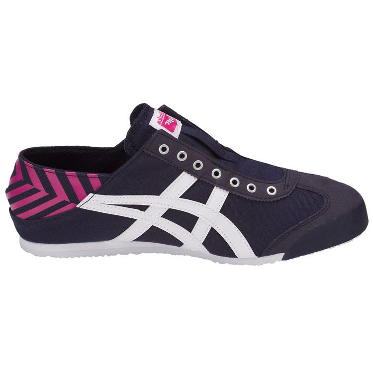 ONITSUKA TIGER Mexico 66 Повседневные Удобные Нескользящие Прочные Низкие Кроссовки Унисекс-кроссовки Глубокий Синий Розово-Красный D342N-5801