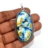 Labradorite Pendant 925 Sterling Silver Large Fire Play Labradorite Natural Gemstone Handmade Pendant Jewelry Gift for Her, PN023