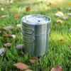 CLS 2-Piece Outdoor Camping Pot Set: 304 Stainless Steel, Lightweight, Folding, Portable for Travel & Mountaineering.