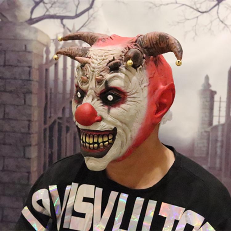 Jingle Jangle Demon Clown Mask - Halloween Ghost Face Headgear