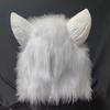 New White Wolf Mask Halloween Horror Latex Plush Animal Head Mask Party Werewolf Headgear Prop
