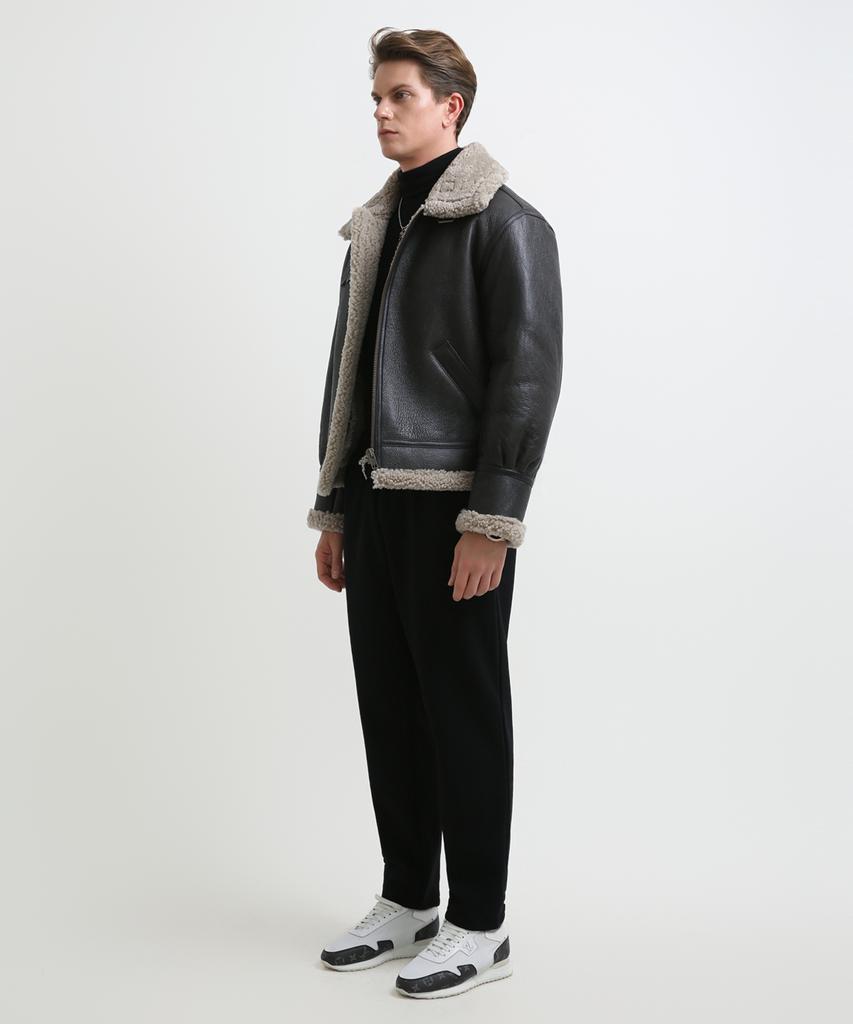 Strike Helios Lambskin Shearling Jacket (Dark Brown)