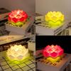 Creative LED Lotus Candles Flameless Desktop Lamp Romantic Night Light  Child Holiday Gift