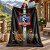 Colo-colo Custom Name Flannel Blanket Personalized Soft Warm Plush Throw Blanket Customized Gift for Family Friends