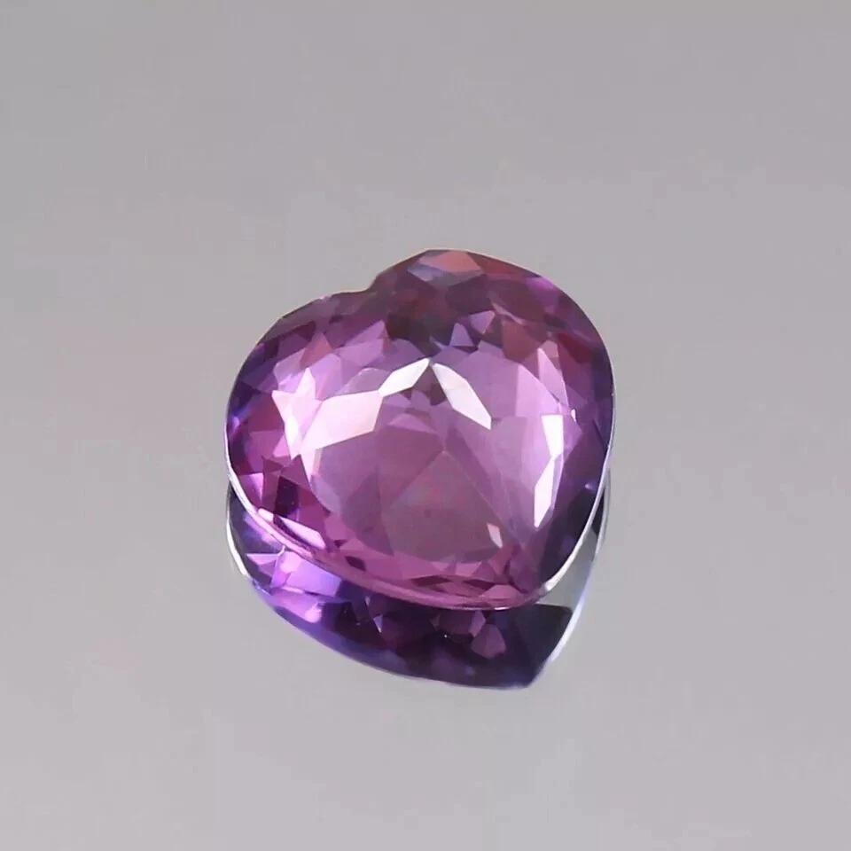 Montana Purple Pink Sapphire Natural 9-10 Ct Heart Cut Beautiful Loose Gemstone