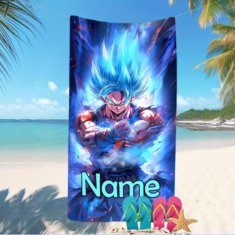 Customizable personalized beach towels Dragon Ball themed designs.Suitable for the beach, yoga, sports;ideal as beach accessories