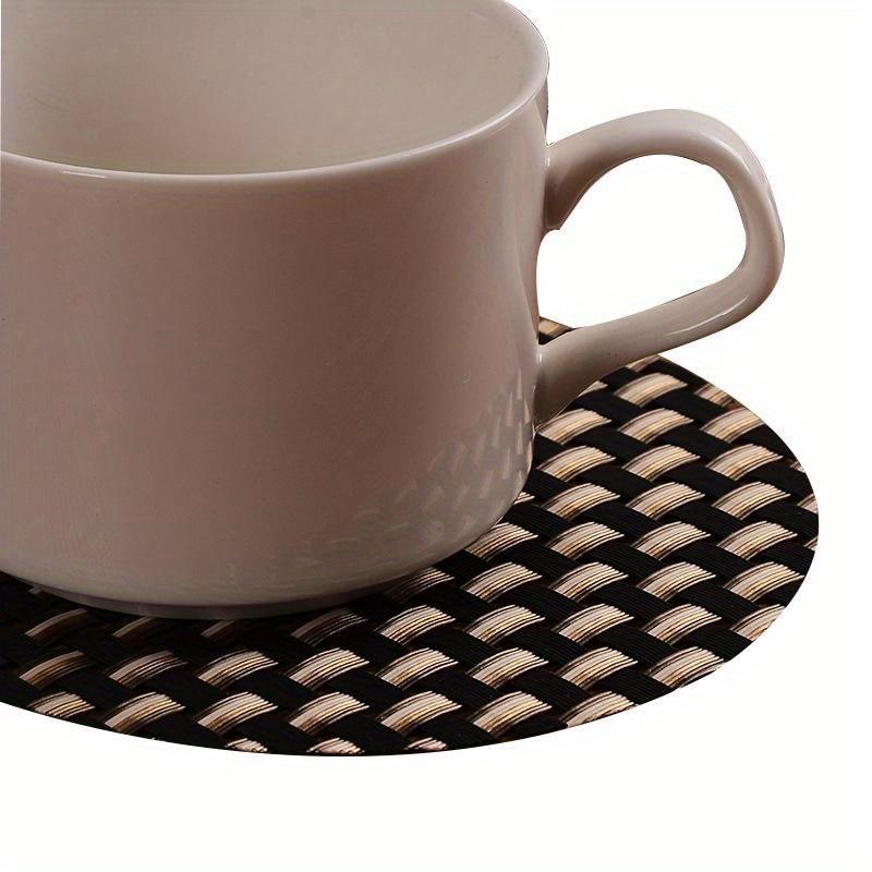 1 шт ПВХ тканые подставки под стаканы ресторан изоляционная подкладка для воды теплоизоляция нескользящий коврик для стола