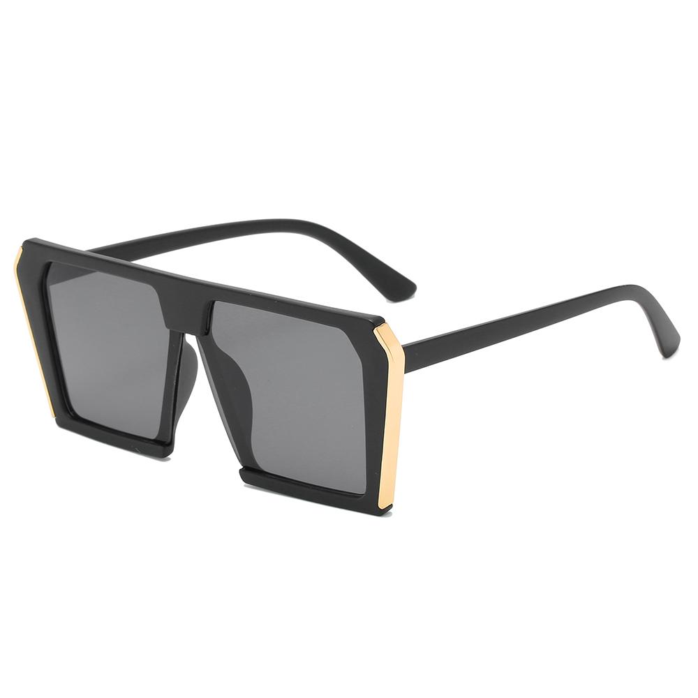 THREE HIPPOS Sun Glasses Women Plastic UV 400 Custom Logo 2020 New Arrivals Big Oversize Shades Mirror Flat Top Square Sunglass