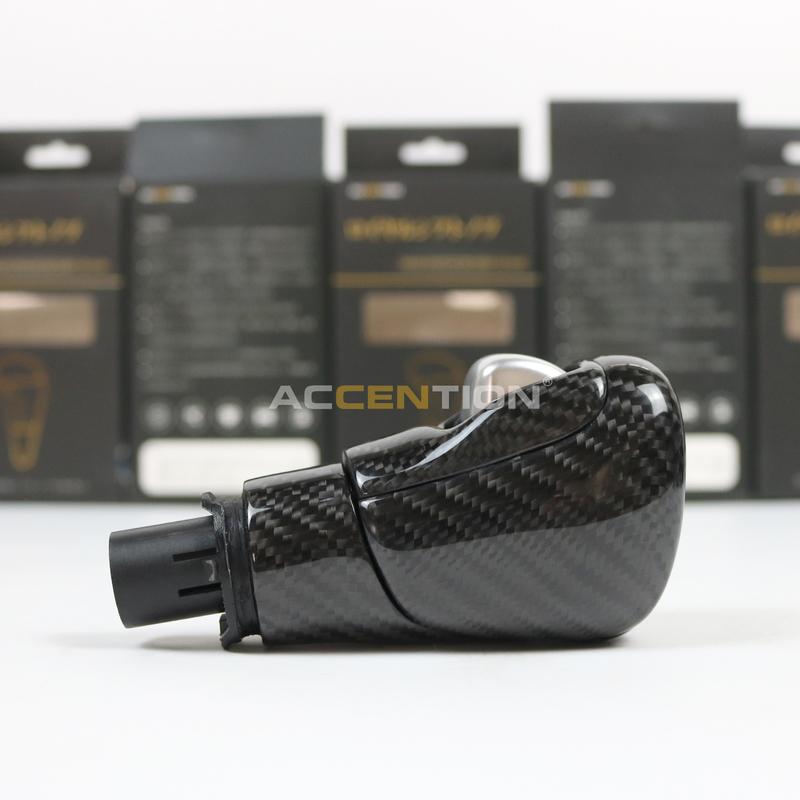 Black Carbon Fiber Gear Shifter Handle Gear Shift Knob For Honda Accord 2018 pire