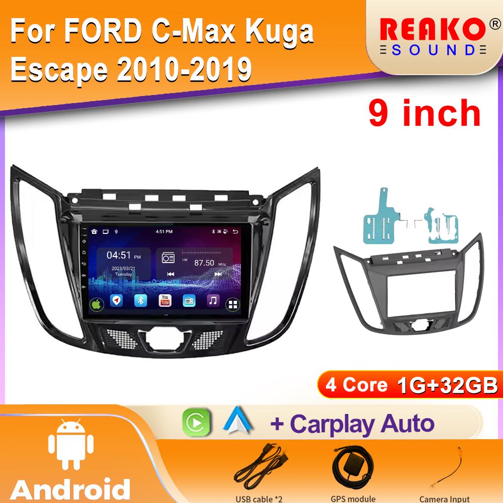 Car Radio Carplay For FORD C-Max Kuga Escape 2010-2019 Navigation GPS Android Auto Multimedia Player Stereo Unit WiFi  2din 4G