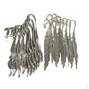 20 Pieces Tibetan Silver Beading Mermaid Feather Bookmarks With Loop DIY Making