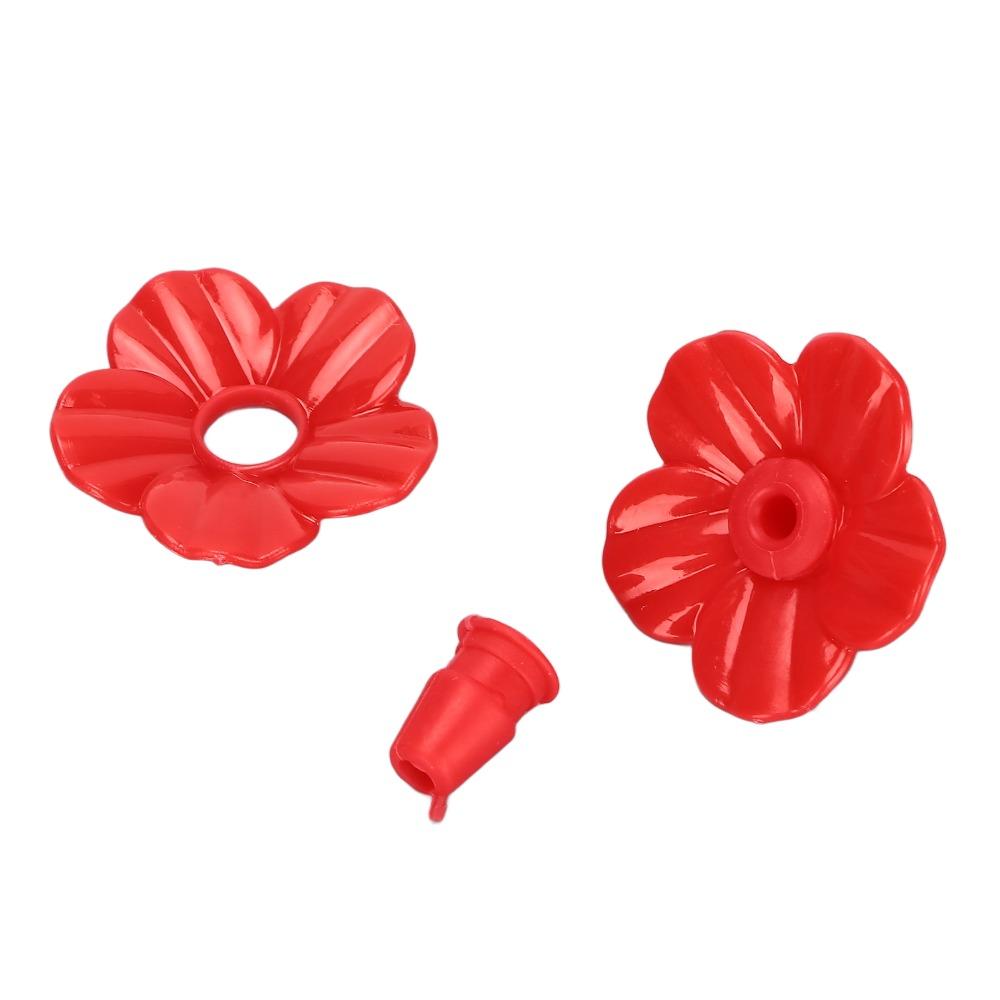 30 Sets Plastic Hummingbird Feeder Flowers Replaceable Hummingbird Feeder Parts  Outdoor