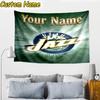 Custom Name Jazz Basketball Team Tapestry Room Decoration Wall Hanging for Living Room Bedroom, dormitory, Birthday and Christmas gifts