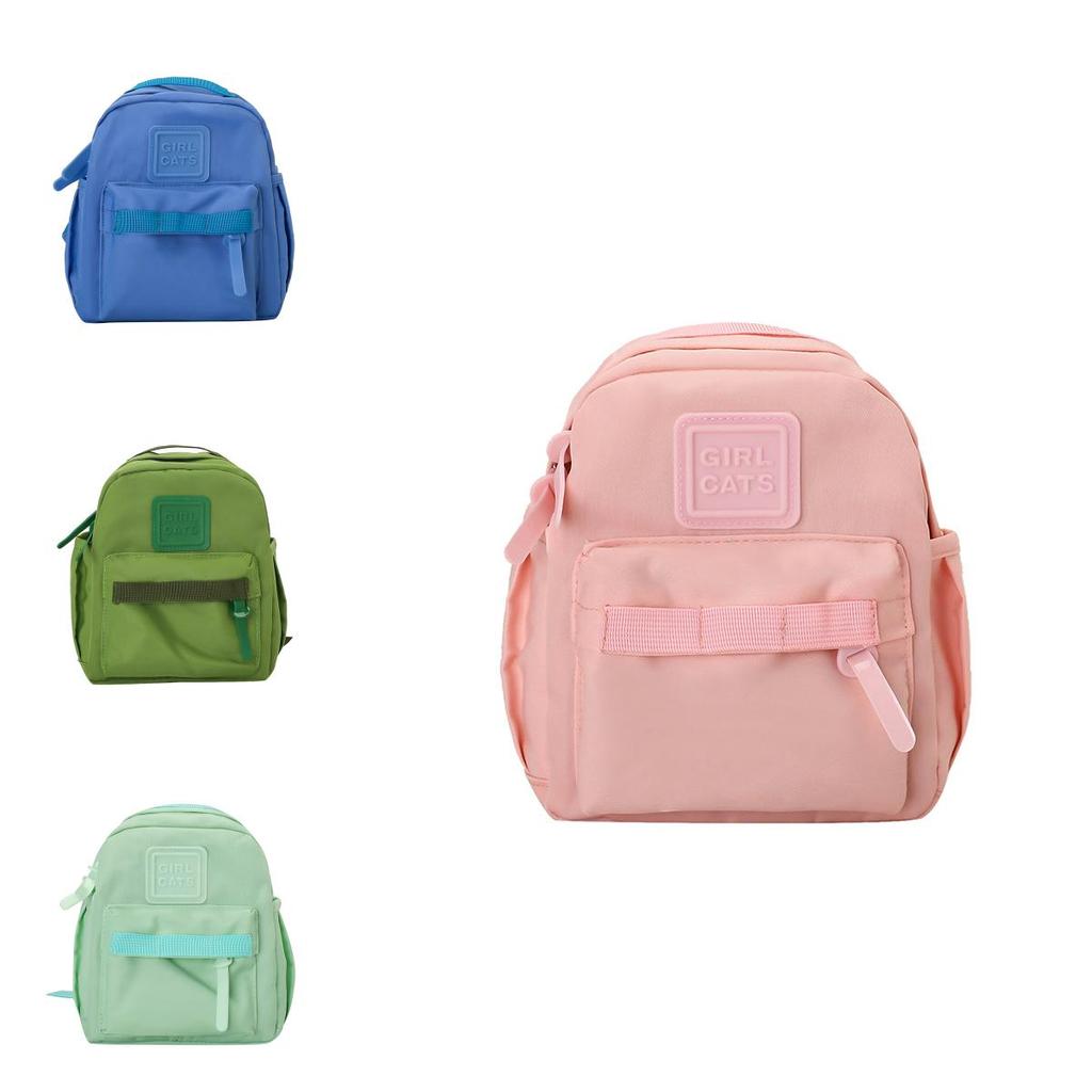 Playful Solid Color Toddler Backpack Ergonomic Shoulder Straps Preschool Essentials Durable Nylon Daycare Accessories