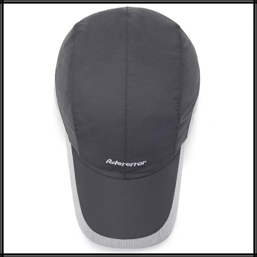 Cap Mesh Hat Sports Outdoor Casual Simple Men Women CZA093 [White Fang] (Black)