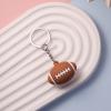 Simulation Football Basketball Volleyball Tennis Rugby Keychain Pvc Creative Mini Key Ring Backpack Pendant Car Accessories Gift