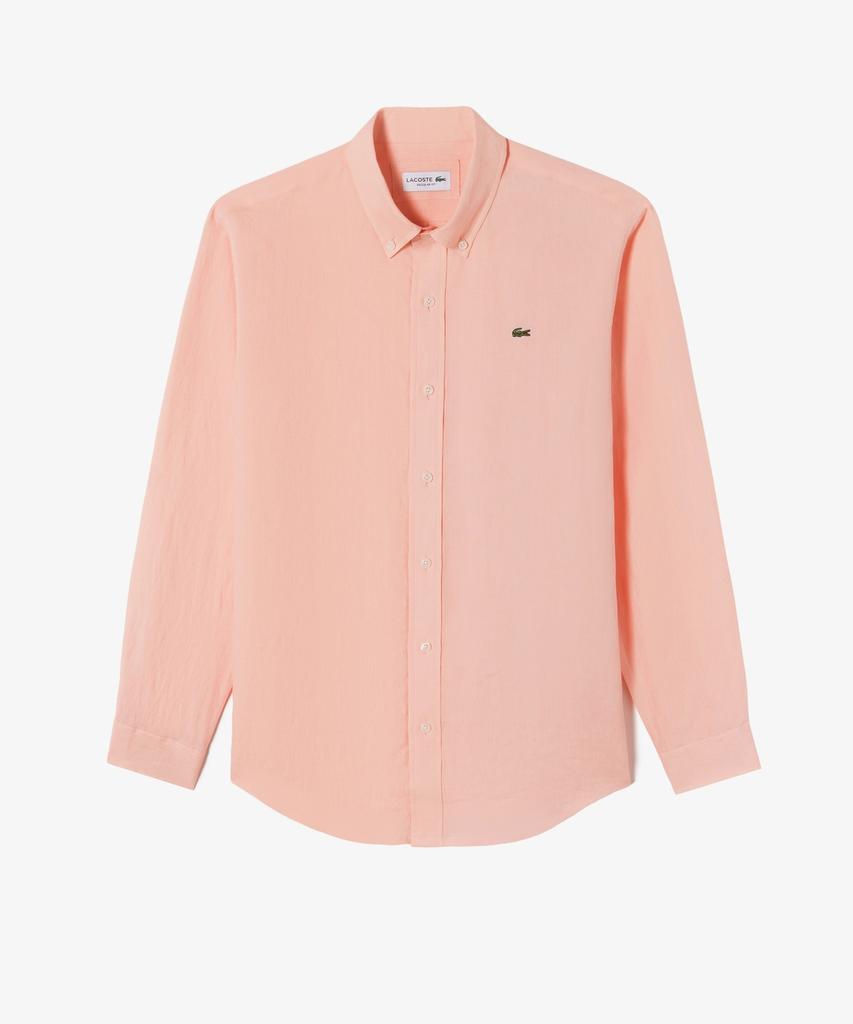 LACOSTE Мужская однотонная льняная рубашка Ch769E-56G Ui2
