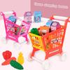 (H0915)Shopping Cart Fruit And Vegetables Pretend To Play Children Kids Educational Toy