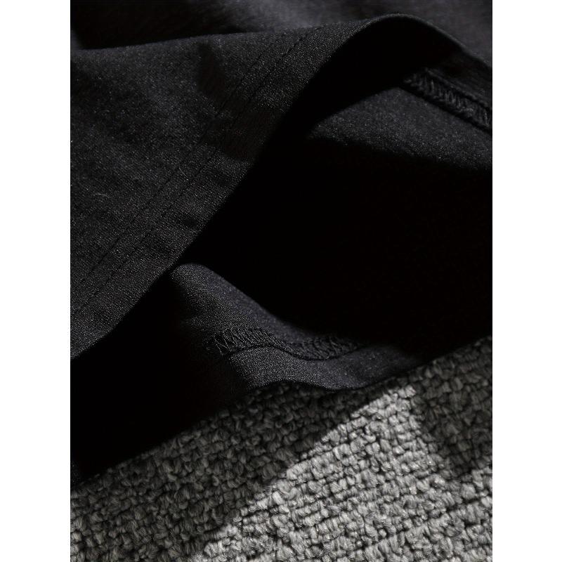 Мужская футболка с круглым вырезом из полиэстера, европейский размер | Повседневный летний топ из трикотажной ткани с небольшой эластичностью | Взрослая футболка с коротким рукавом, стандартный крой