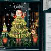 Мультяшные наклейки на окна «Счастливого Рождества» Санта-Клаус Рождественская елка Единорог Стеклянная наклейка Рождественские украшения для дома 2025 Новый год
