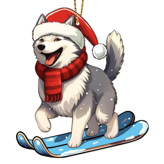 Рождественские украшения Мультяшные животные Санта лось слон подвесное украшение акриловый кулон с шнурком для домашнего декора елки