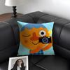 NNoodle PalsS Cartoon Cushion Cover Natural Linen Organic Fabric DoubleSided Printing Sofa Home Decor Gift Pillow Case