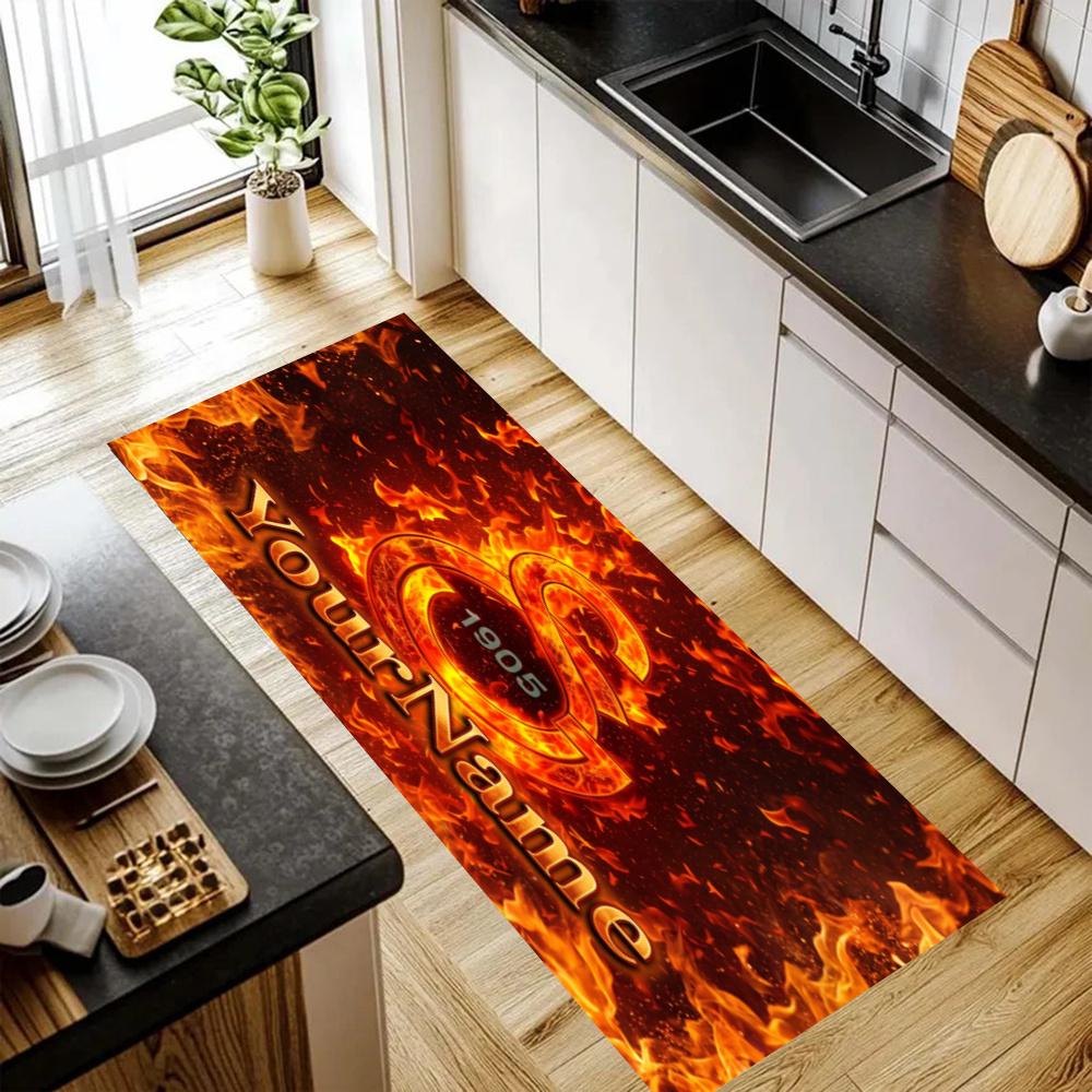 Galatasaray1 Customize Your Name Kitchen Floor Mat Nonslip Carpet Doormat Suitable For Living Room Kitchen And Bathroom Home Decor