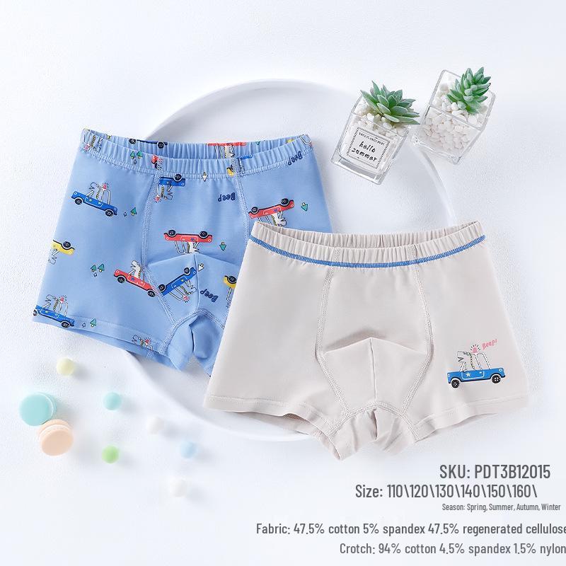 Детские дышащие боксеры-брифы из чистого хлопка и модала, влагоотводящие, упаковка 50 штук, доступны в размерах S, M, L