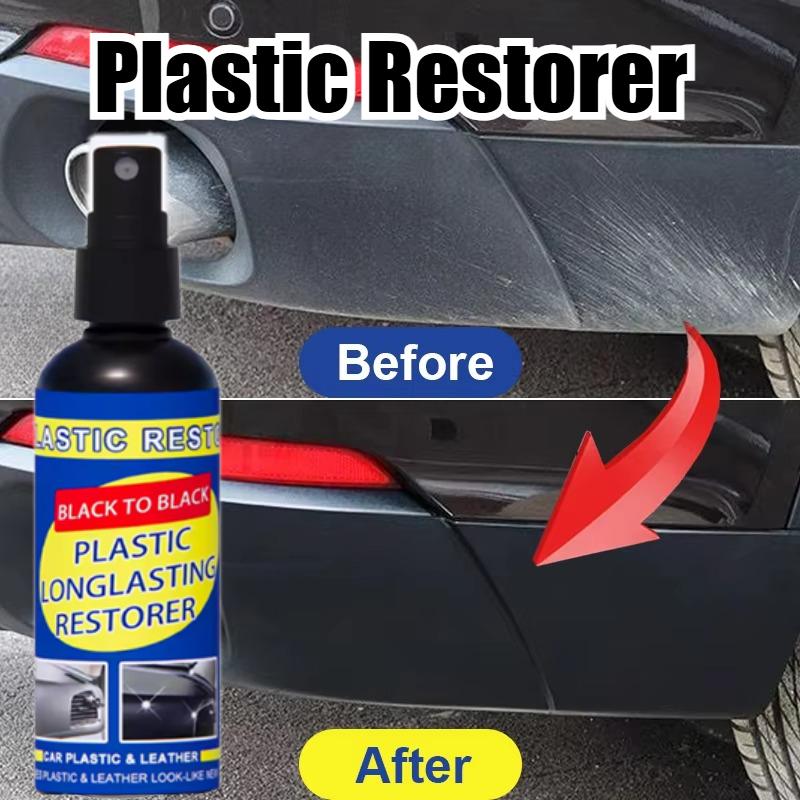 Auto Exterior Plastic Restorer, Black Shine Coating Agent, Rubber Repair Clean Refresh Brighten Sealant