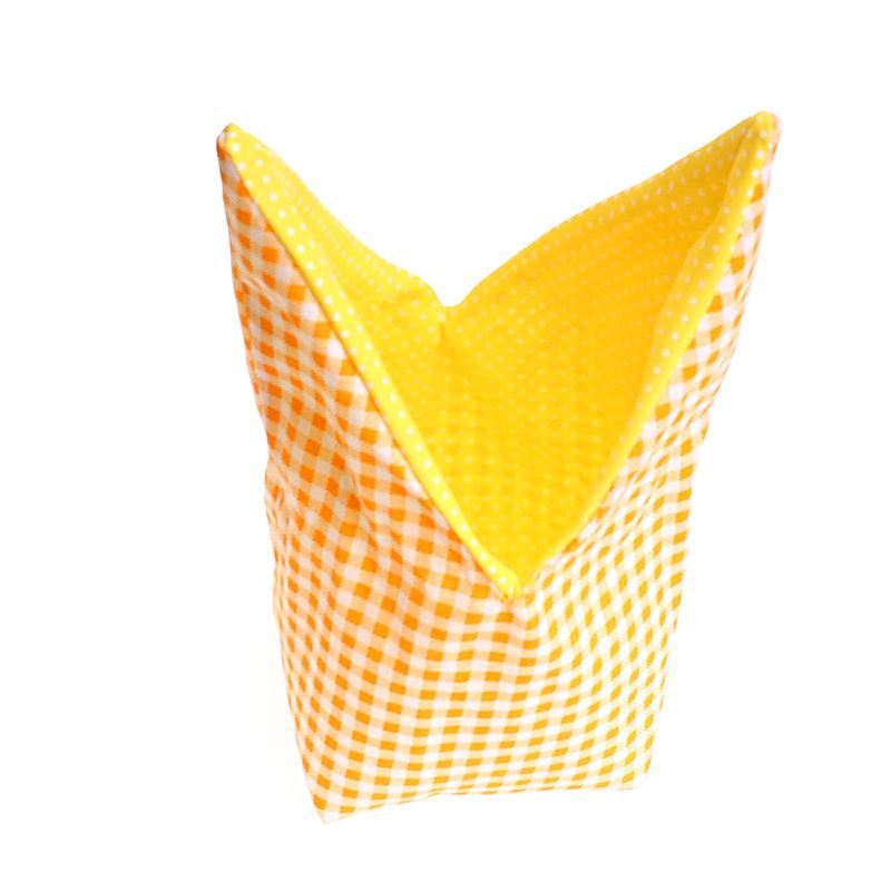 1Pc Candy Bag Easter Figure Originality Silk Ribbon Cartoon Rabbit Ear Floral Print Fabric