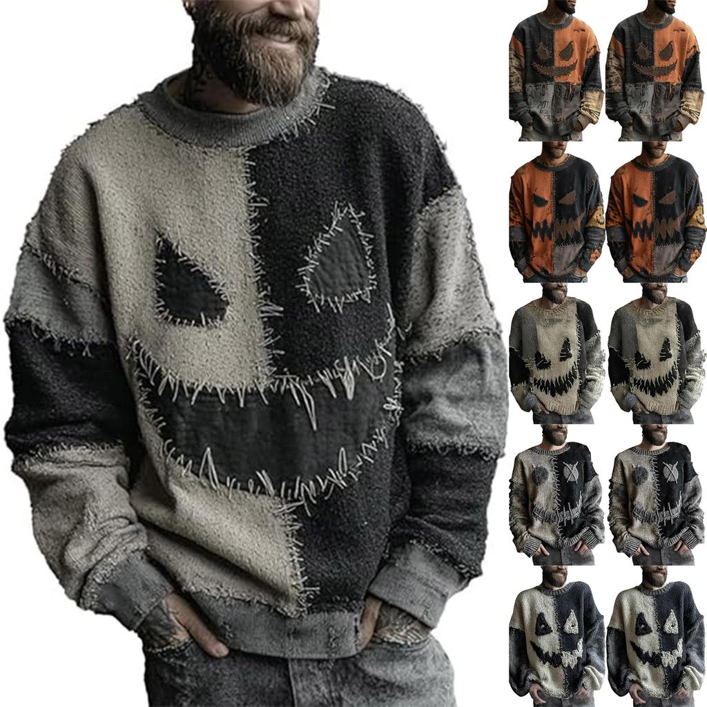 Sweatshirts For Men Knit Sweater Cute Shirt Fall Pullover Sweatshirt