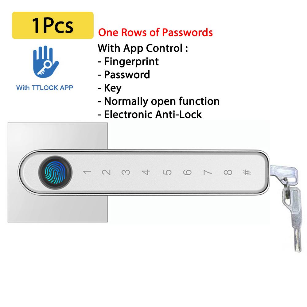 Биометрический замок для двери с паролем и отпечатком пальца, управление через приложение TTLock, электронный замок для дома и офиса с ручкой-рычагом, с ключами