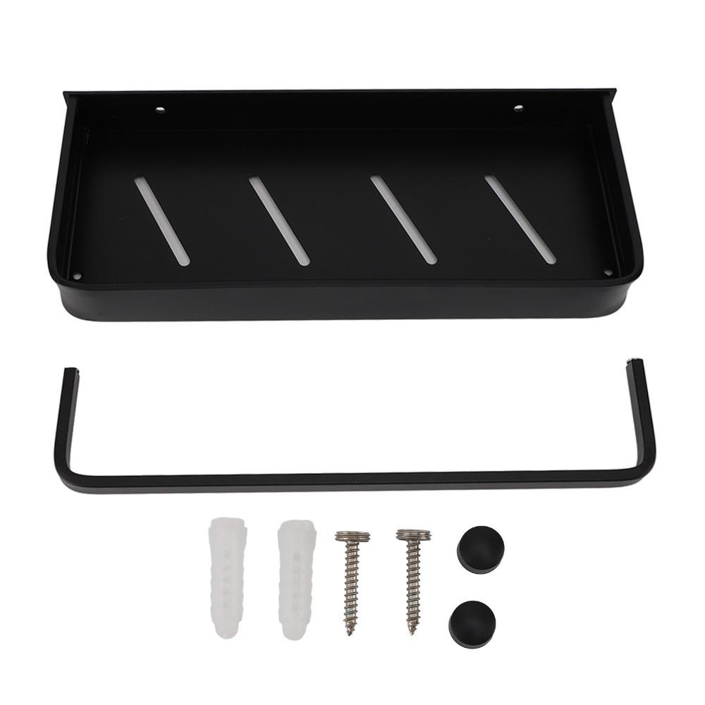 Aluminum Towel Rack Wall Mounted Storage Shelf Multipurpose Bathroom Shelf Shower Area