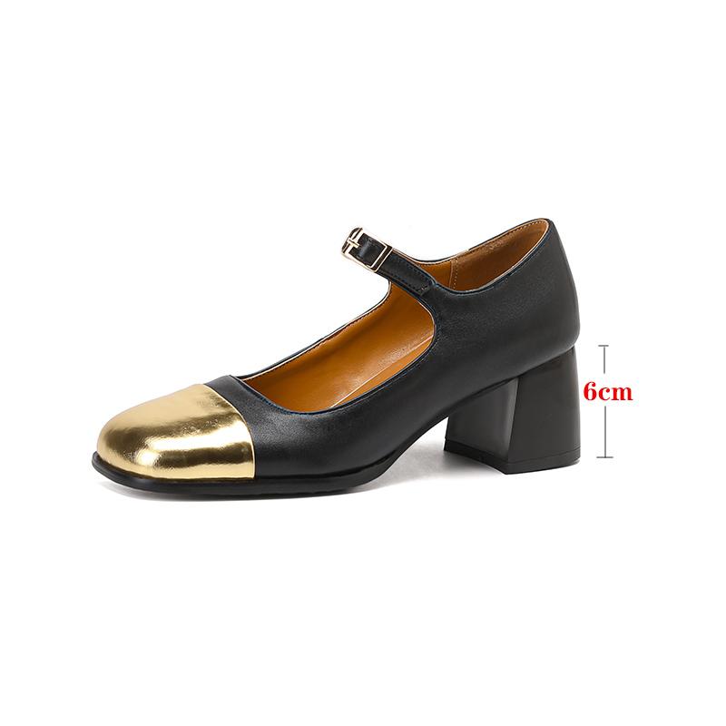 Женские туфли-лодочки на блочном каблуке, повседневные, разноцветные, женские, из искусственной кожи, весна-лето, на липучке, туфли Мэри Джейн, женские размеры 33-46