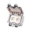 IP66 Dustproof Waterproof Outdoor Wall Power Socket 16A EU Standard  Socket  AC 250V  For Home Workshop Double Panel Socket