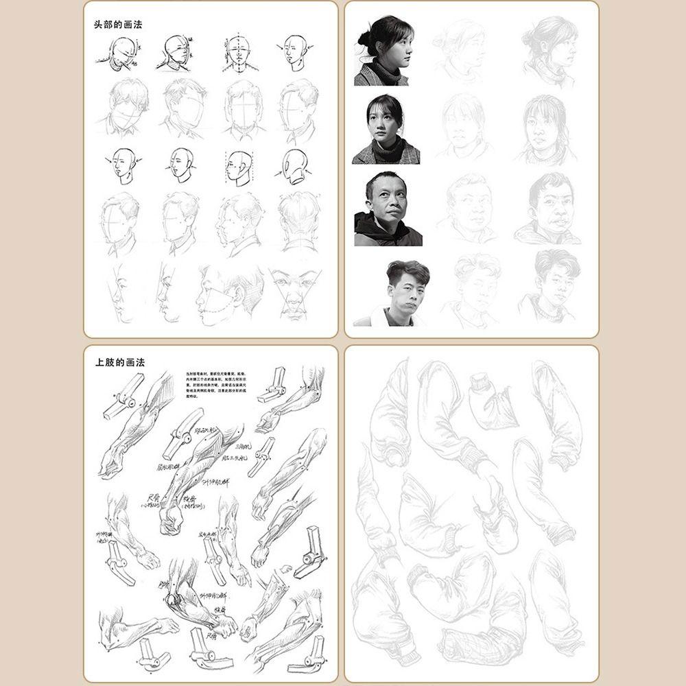 Книга для практики набросков персонажей Ручная отрисовка Книга для копирования Рисование Художественные принадлежности Художественный класс