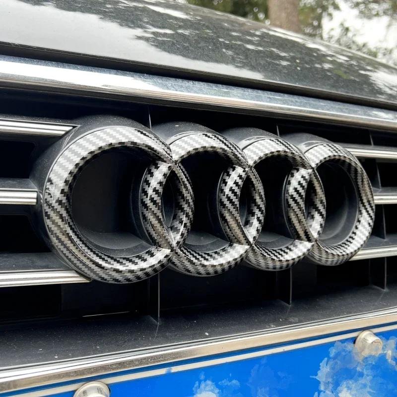 hot A7 2012-2023 4 Ring Logo ABS Directly Covered Emblem Car Hood Front Grill Rear Trunk Emblem Badge A7 Refit Accessory