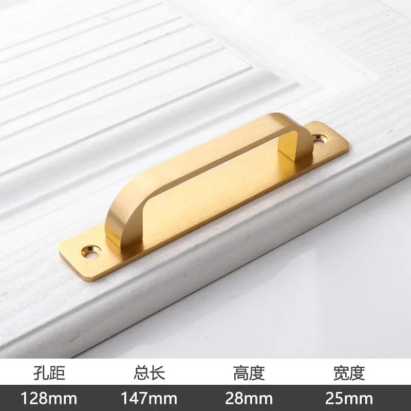 Door/Window Handle Balcony Wooden Sliding Door Handle Golden Aluminum Alloy Warehouse Door Black Kitchen Handle