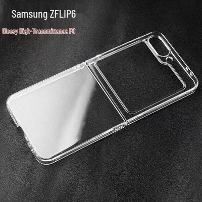 Прозрачный складной чехол для телефона Samsung Z Flip6 - Глянцевый защитный корпус из ПК