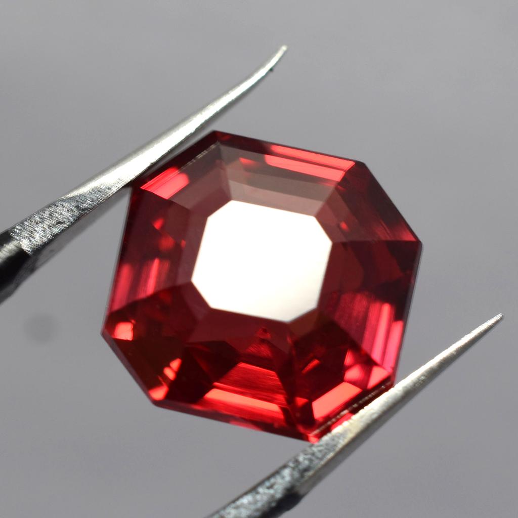 Natural Red Ruby Loose Gemstone 9.20 ct Brilliant Square Cut for Jewelry Making and Gem Collections