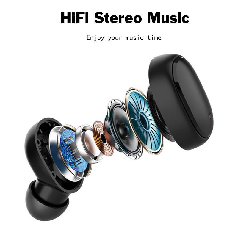 Bluetooth 5.3 Беспроводные мини-наушники HiFi стереогарнитура с HD-микрофоном для всех смартфонов с шумоподавлением